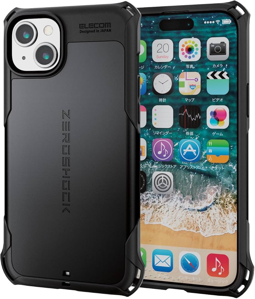 Amazon.co.jp: エレコム iPhone15 Plus ケース ZEROSHOCK 耐衝撃 衝撃