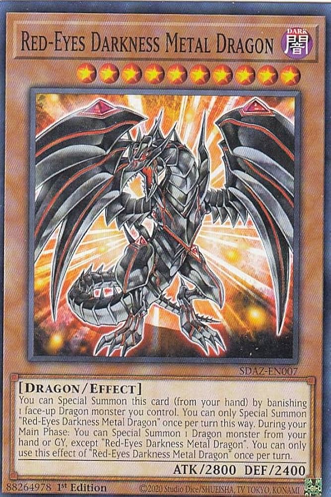 Amazon.co.jp: 遊戯王 SDAZ-EN007 レッドアイズ・ダークネスメタル