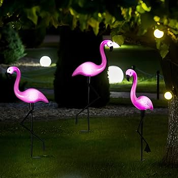 Amazon.co.jp: ledmomo 3点セット フラミンゴガーデンライト ソーラー