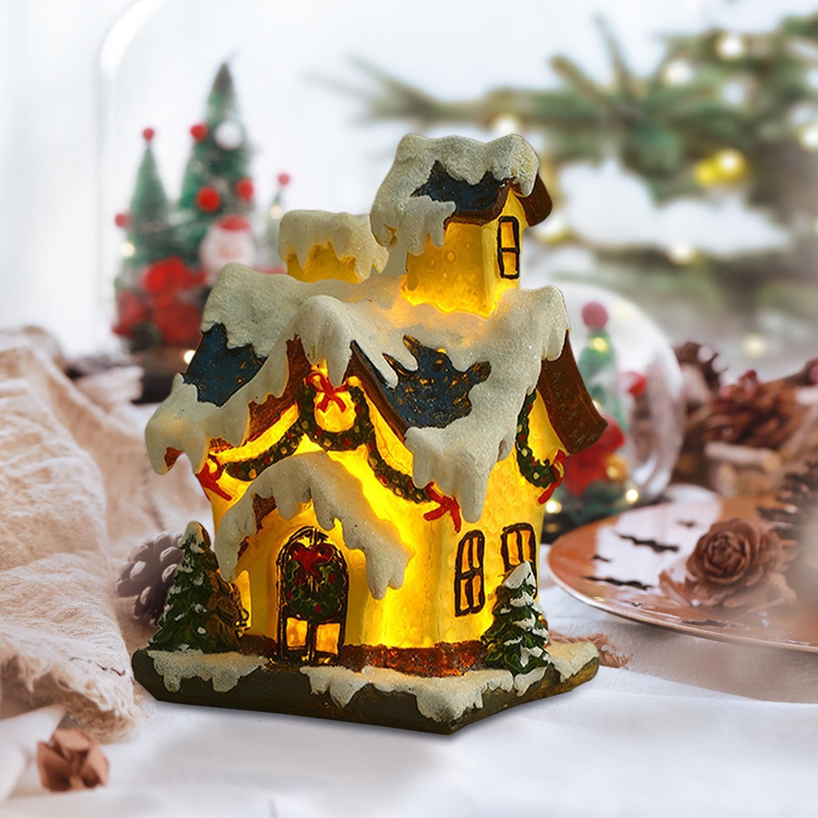 Amazon.co.jp: ライト付きクリスマスハウス、ホリデーライトハウス