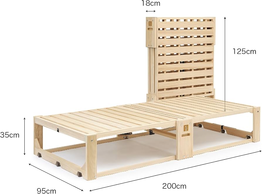 Amazon.co.jp: 軽量折りたたみベッド 桐らくね プレミアム35 【日本