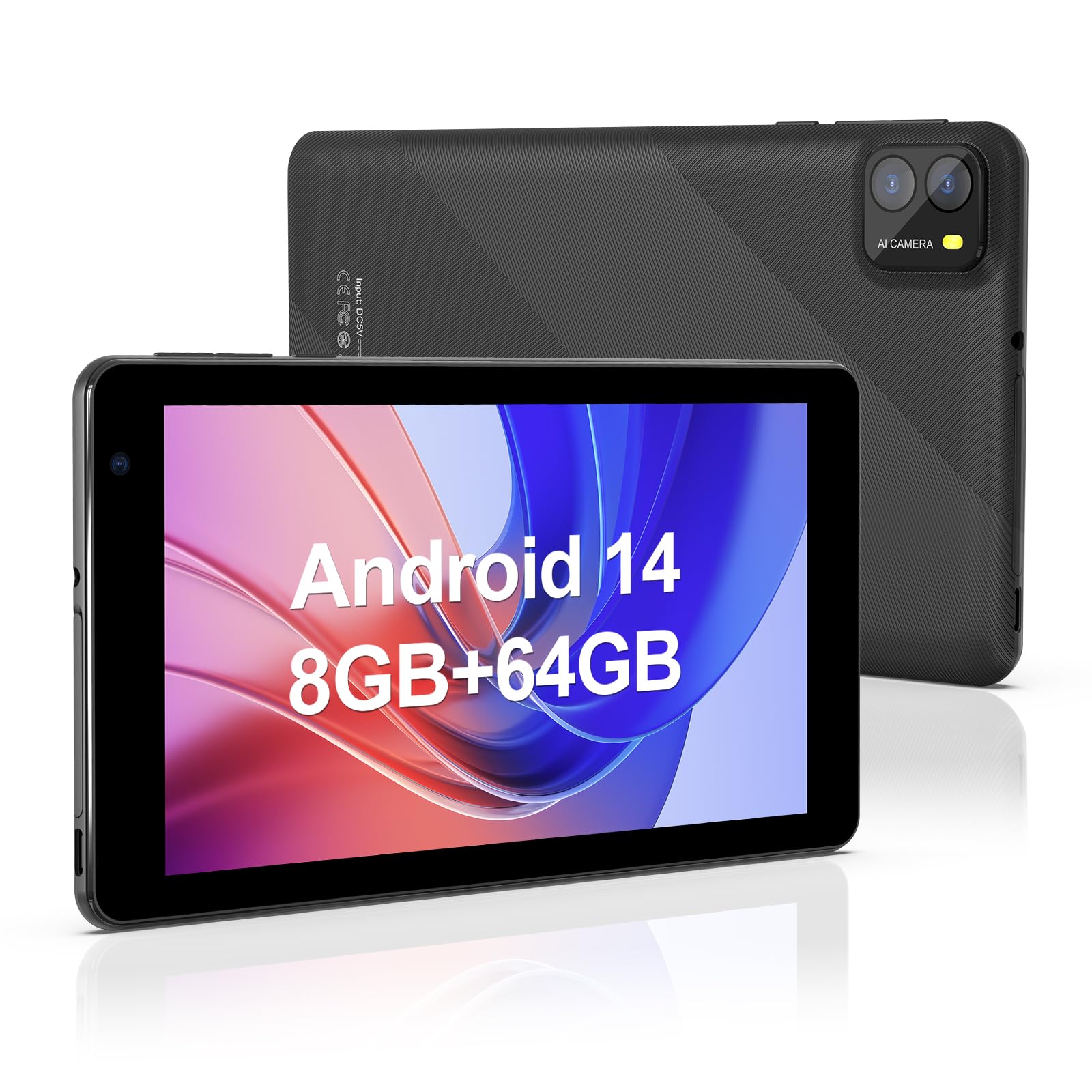 Amazon.com : 7 Inch Android 14 Tablets,8GB RAM 64GB ROM,2MP+8MP