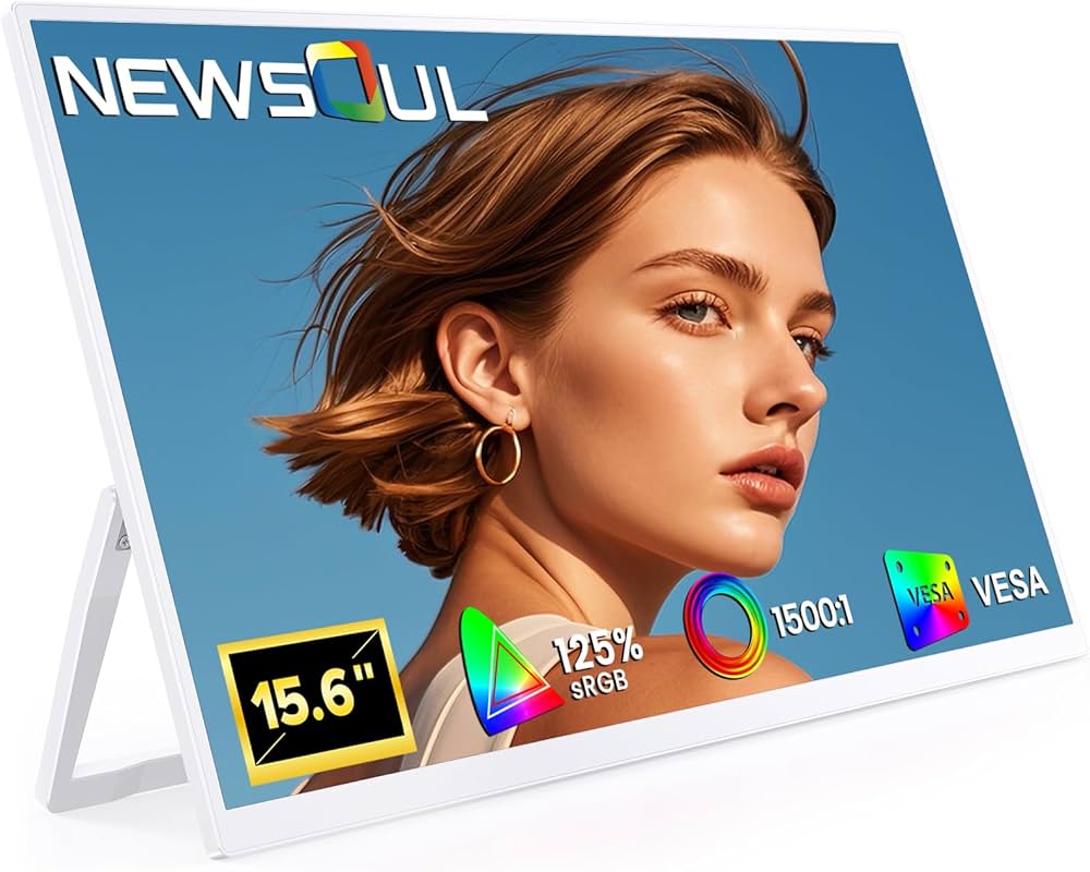 Amazon.co.jp: モバイルモニター 白 15.6インチ Newsoul モバイル
