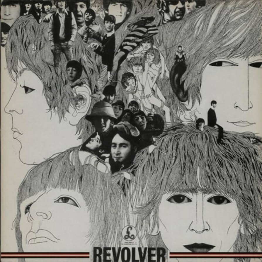 BEATLES revolver. 1966 UK Press on YELLOW AND BLACK parlophone