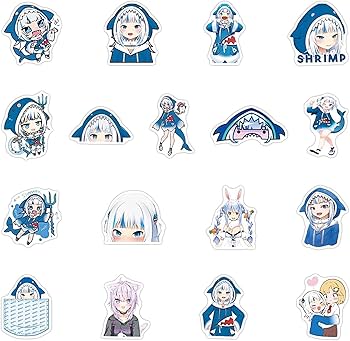 Amazon.co.jp: ZYXM 50枚 ステッカー ホロライブ Gawr Gura がうる