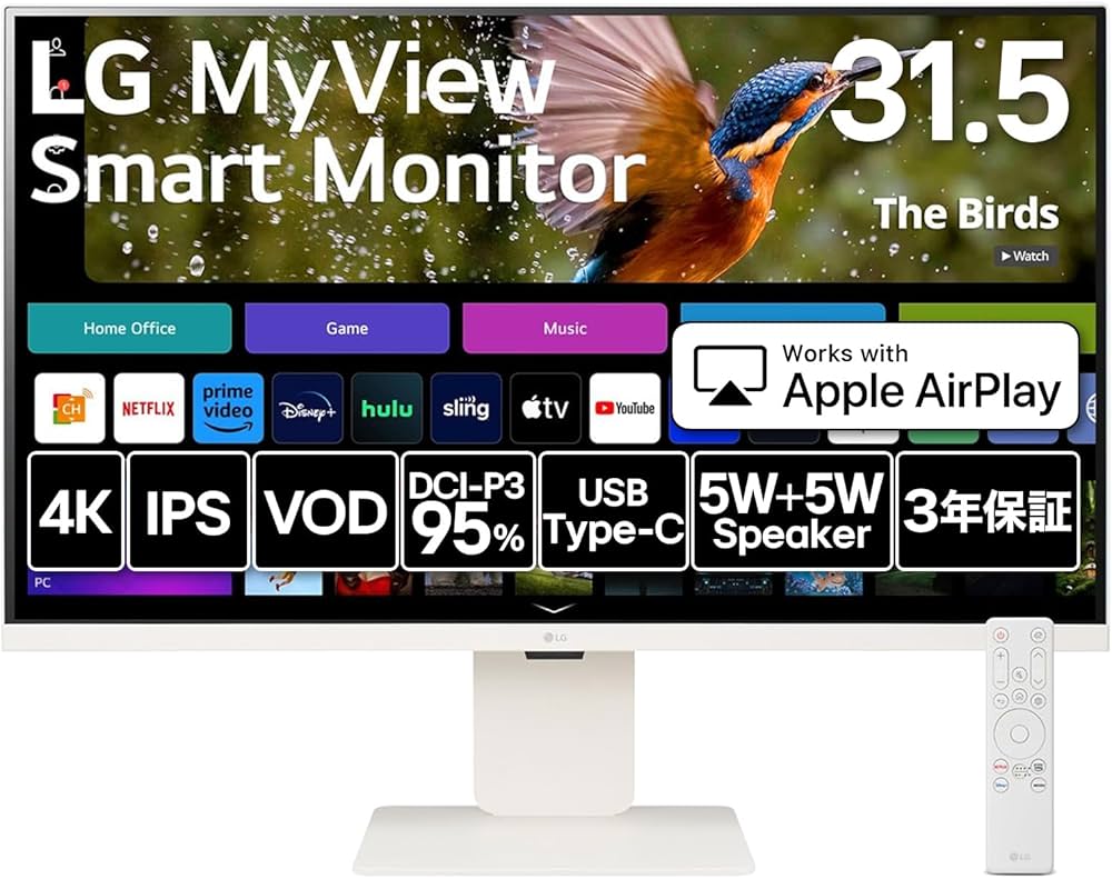 Amazon.co.jp: LG スマートモニター / 32SR83U-W/LG MyView Smart
