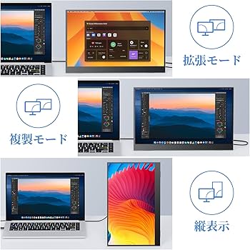 Amazon.co.jp: 【Amazon限定ブランド】VisionOwl モバイルモニター 14