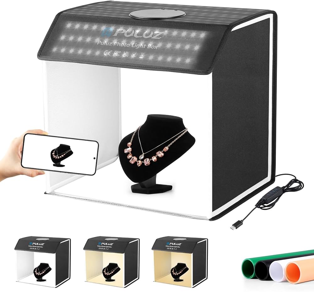 Amazon | PULUZ 撮影ボックス 42×42×32cm 撮影ブース 折り畳み 物撮り