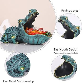 Amazon.com: LCCCK Crocodile Candy Dish, Fun Crocodile Statue Key