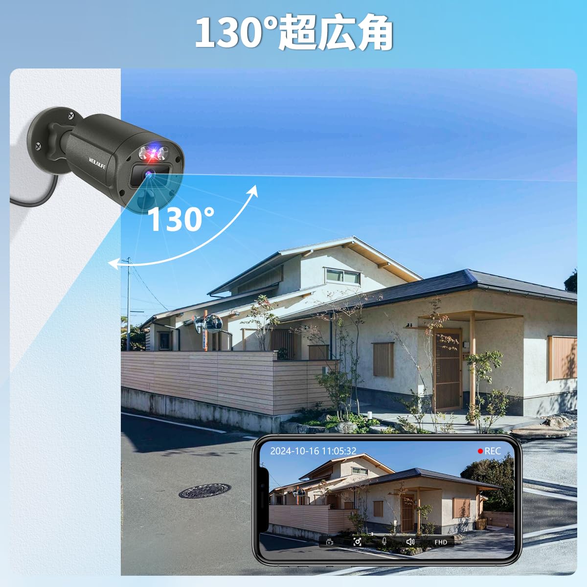 Amazon.co.jp: 【800万画素・双方向通話・赤青ランプ警告】WEILAILIFE