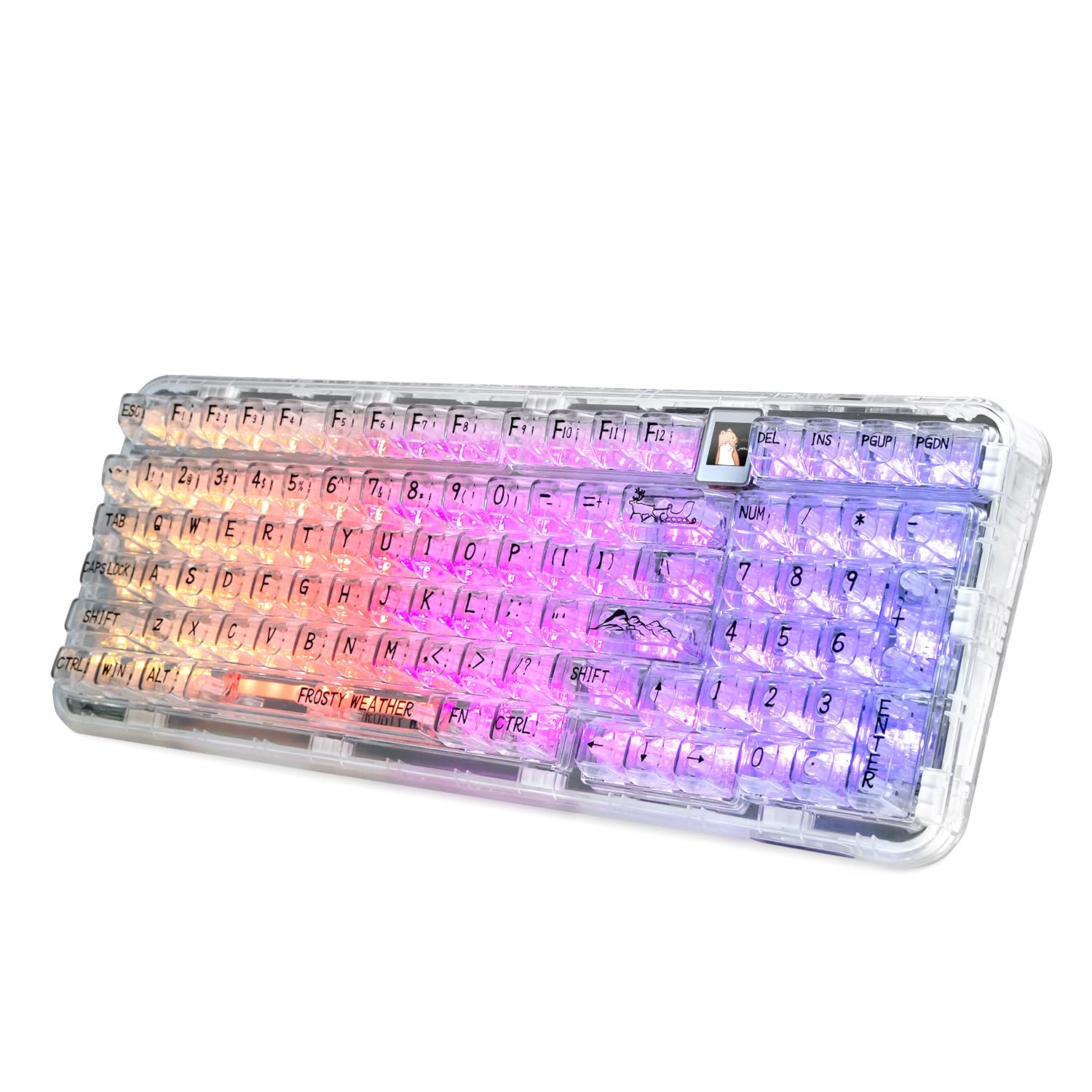 Amazon | CoolKiller CK98 透明メカニカルキーボード OLEDディスプレイ