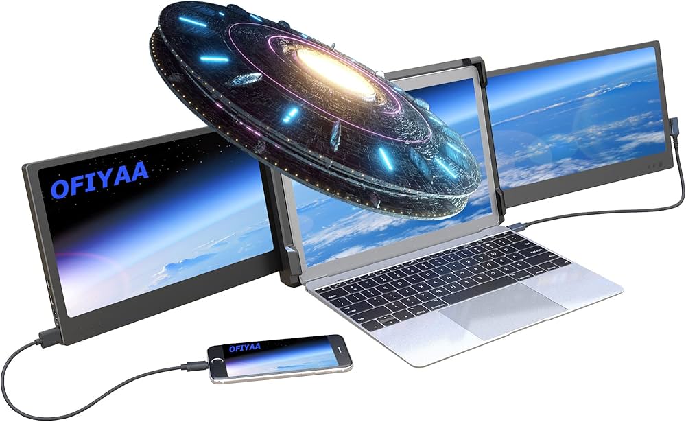 Amazon.co.jp: OFIYAA P2 12インチ ディスプレイ トリプルポータブル