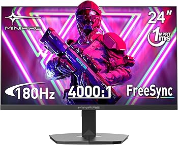 Minifire Gaming Monitor 24 Zoll, 180 Hz, 1ms, FreeSync, Full HD