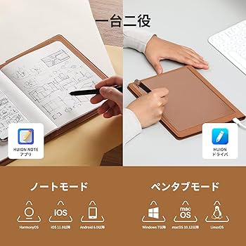 Amazon.co.jp: HUION NOTE アナログデジタルノート スマート手書き
