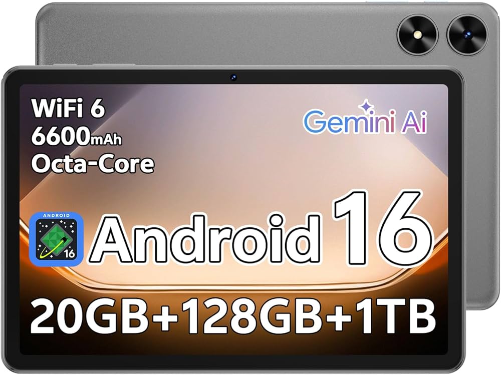 Amazon.co.jp: Android 16 タブレット、オクタコアプロセッサ搭載10.1