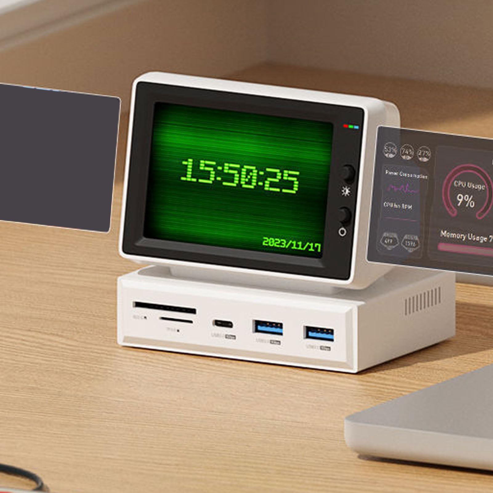 Amazon | USB Cハブ付き3.5インチIPS USBミニスクリーン、PC用