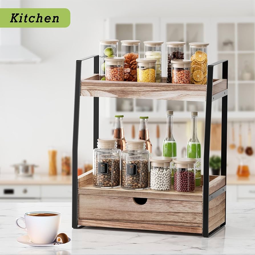 Amazon.com: Boulphia 2-Tier Bathroom Organizer Countertop