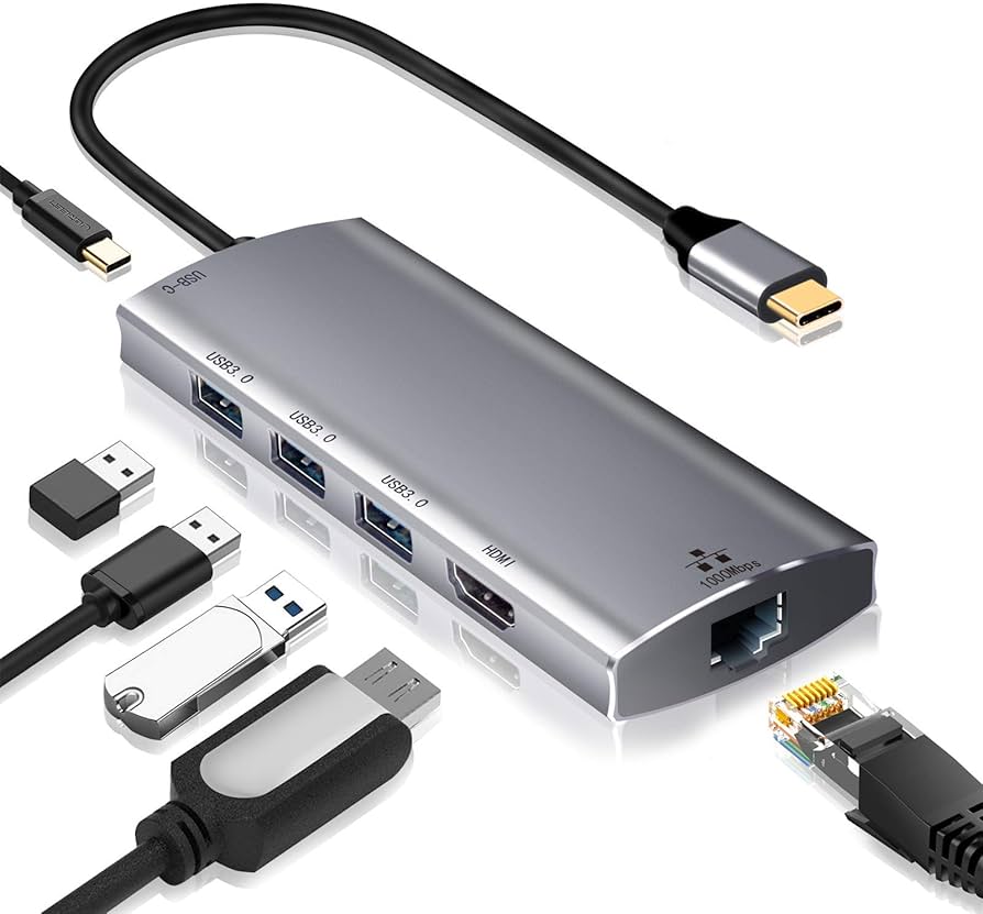 Amazon | USB C ハブ 6in1 Type C ハブ【 LAN 1Gbps イーサネット / 4K