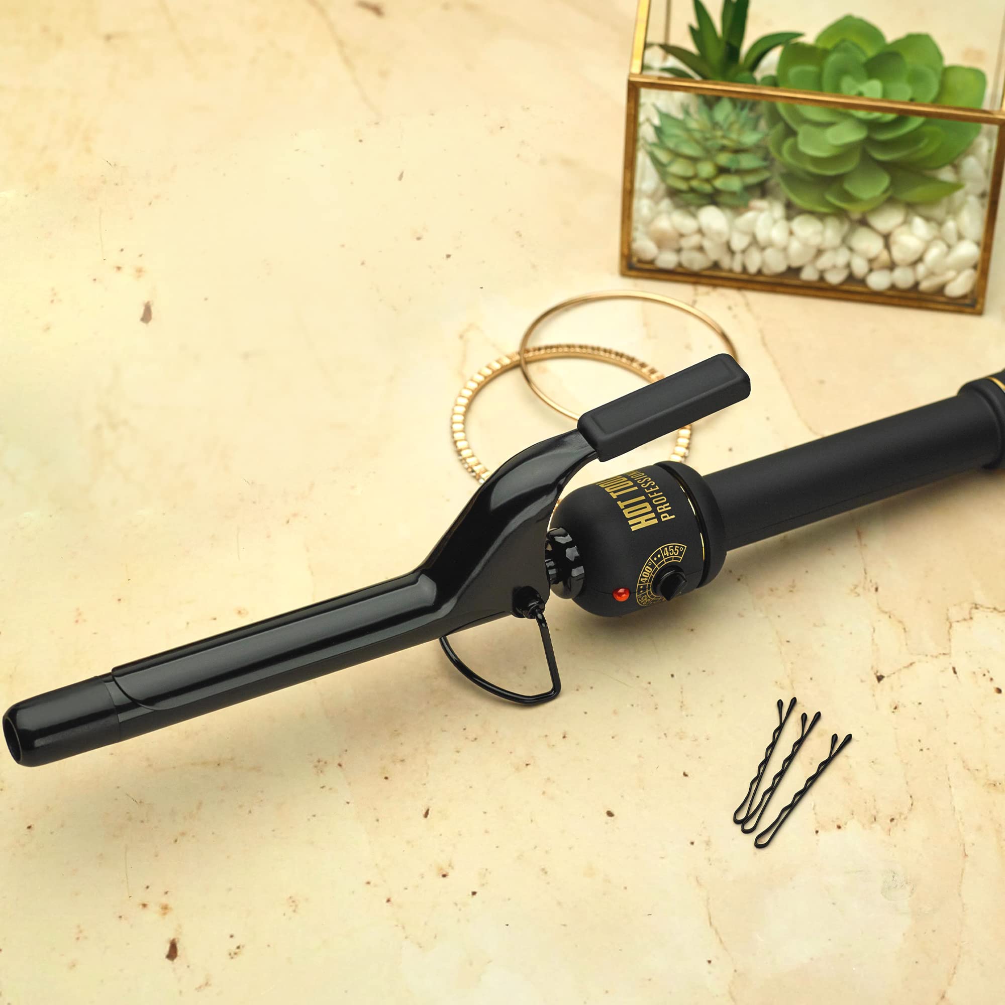 Amazon.com: HOT TOOLS Pro Artist Black Gold Curling Iron, 3/4