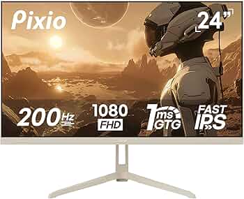 Amazon.com: Pixio PX248 Wave 米色24 吋200Hz 刷新率FHD 1080p 解析度