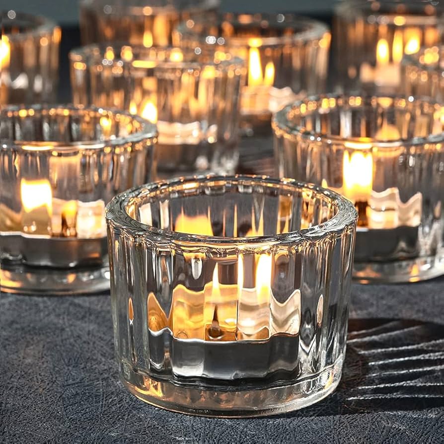 Amazon.co.jp: Capaniel クリアティーライトキャンドルホルダー 12個