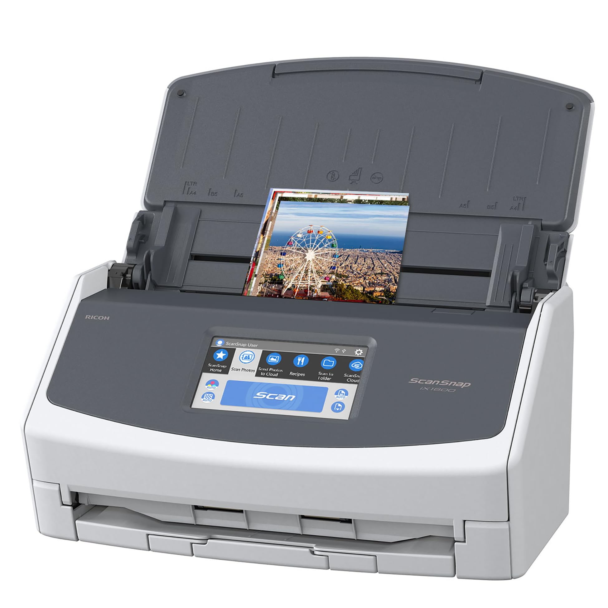 ScanSnap iX1600 Wireless or USB High-Speed Cloud Enabled Document