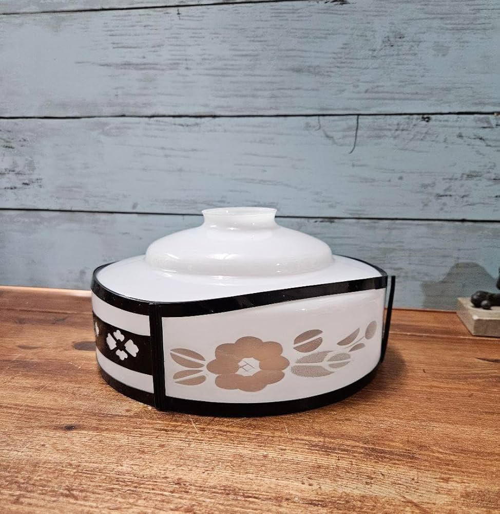 Amazon.co.jp: 日本のアンティーク ミルクガラス製 ランプシェード 電