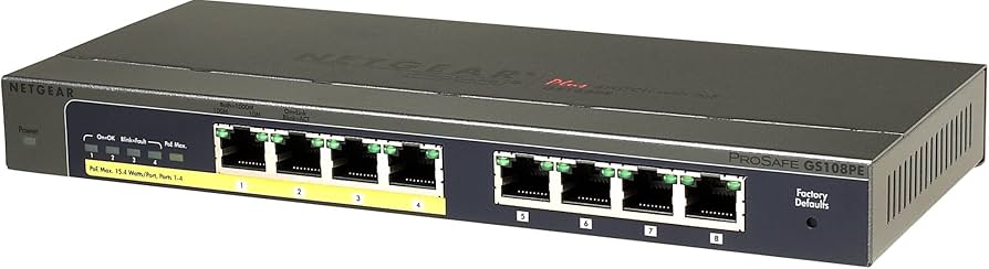 Amazon.com: NETGEAR ProSAFE GS108PE 8-Port Gigabit Web Managed
