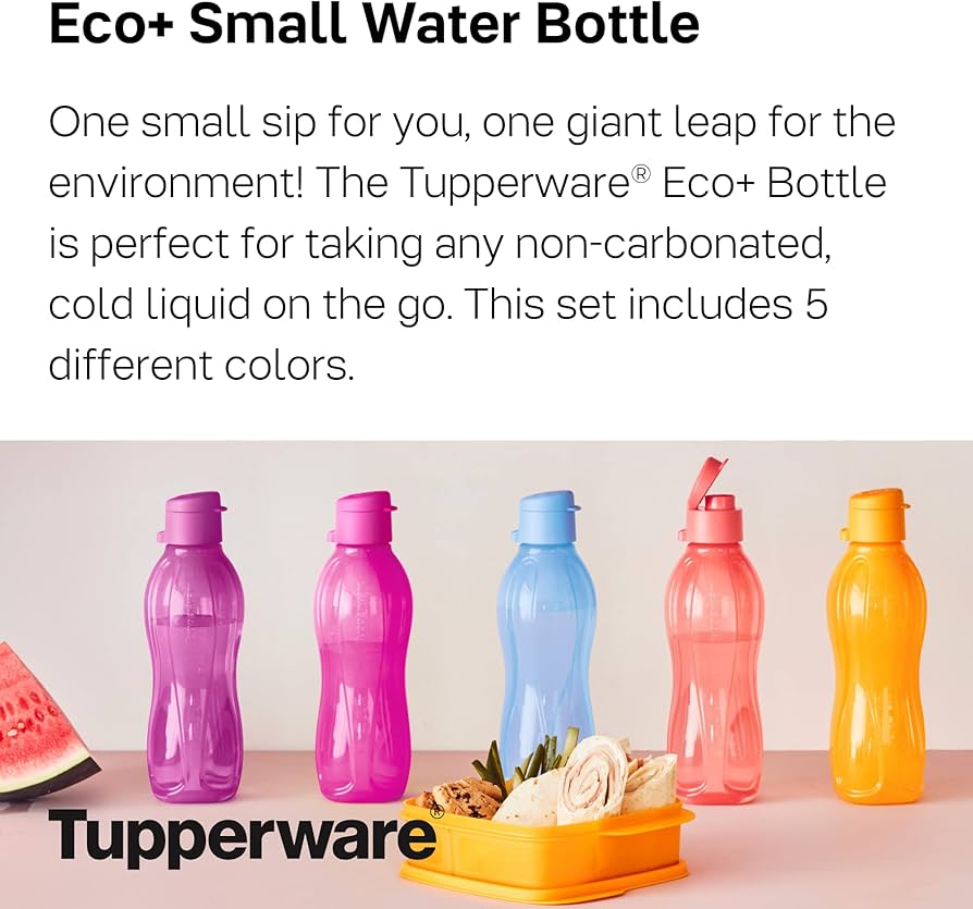 Amazon.com: Tupperware Brand Eco+ Small Reusable Water Bottle