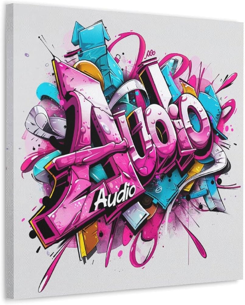 Amazon.com: Vendhui Audio Word Graffiti Canvas Poster Colorful