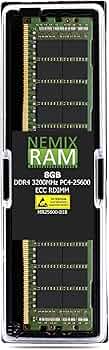 Amazon.co.jp: NEMIX RAM 8GB (1X8GB) DDR4 3200MHZ PC4-25600 1Rx8