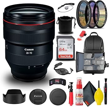 Amazon.com : Canon RF 28-70mm f/2L USM Lens (2965C002) + Backpack