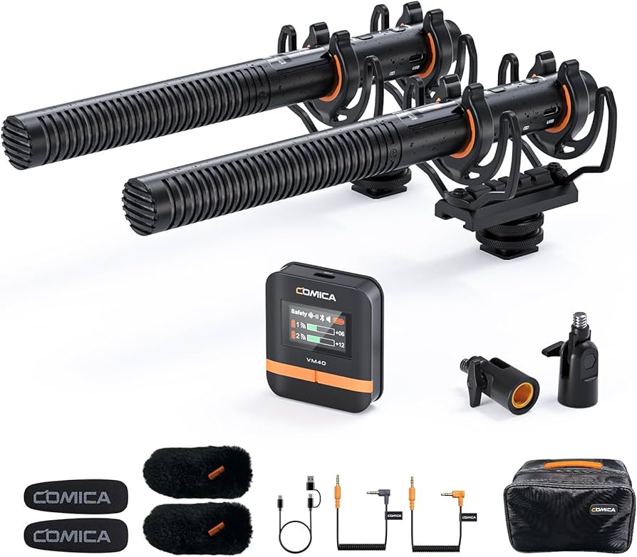 Amazon.com : COMICA VM40 Dual-Channel Shotgun Microphone with