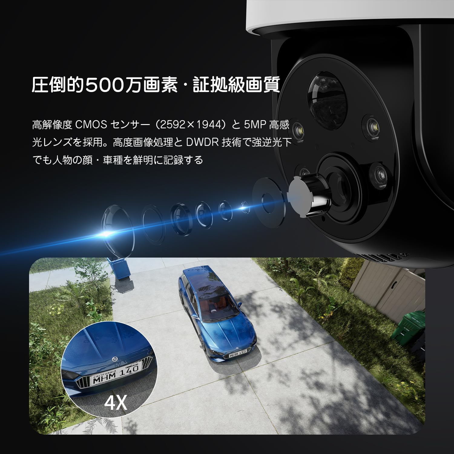 Amazon.co.jp: 【2026進化ソーラー真一体型・高効率充電】 防犯カメラ