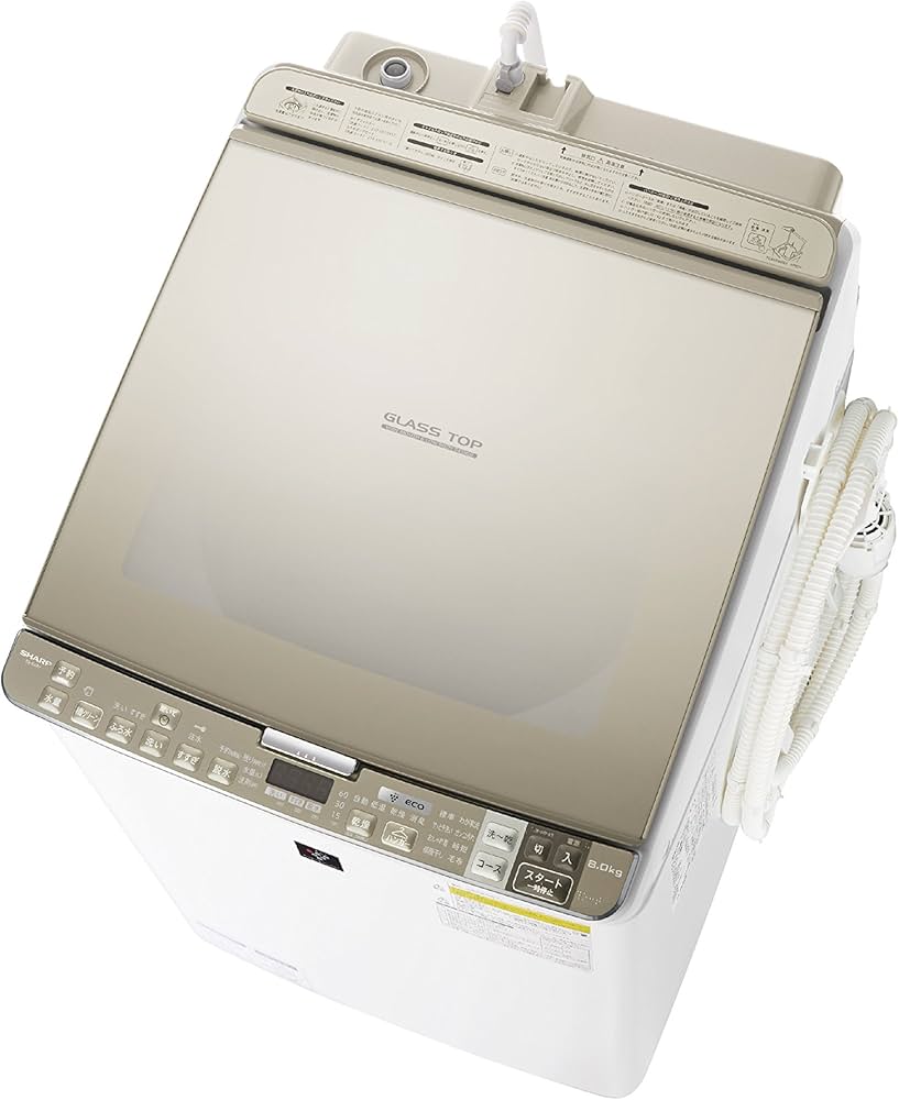 Amazon.co.jp: シャープ タテ型洗濯乾燥機 プラズマクラスター搭載 8Kg