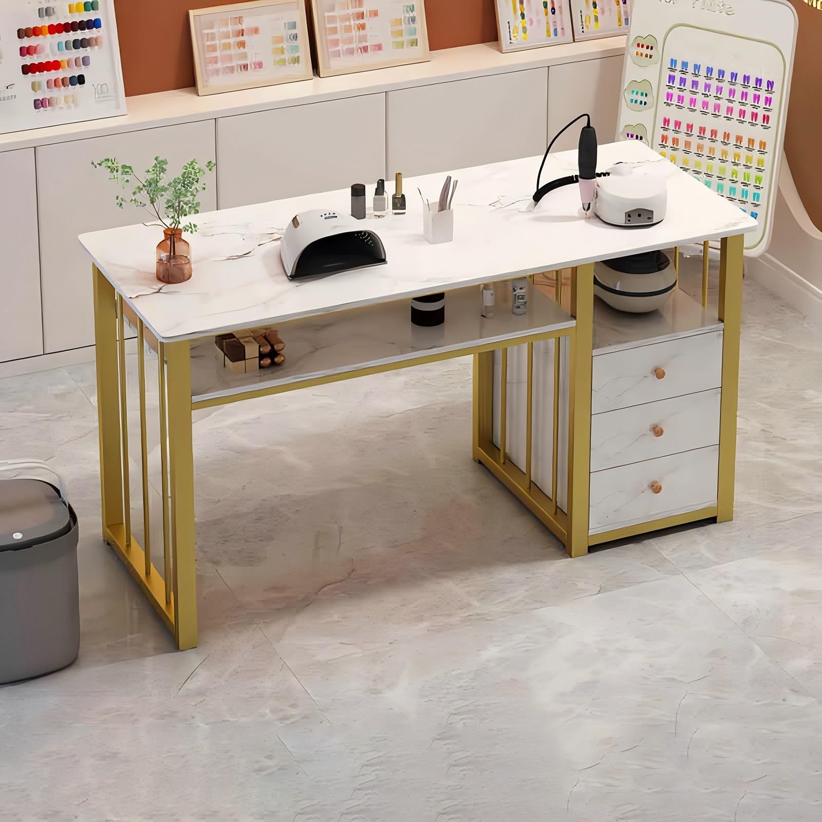 Amazon.co.jp: ネイルテーブル 大理石 ネイルデスク マニキュア