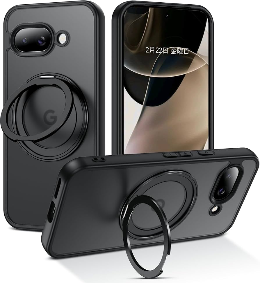 Amazon.co.jp: DOMAVER Google Pixel 9A ケース 360°回転スタンド 縦横