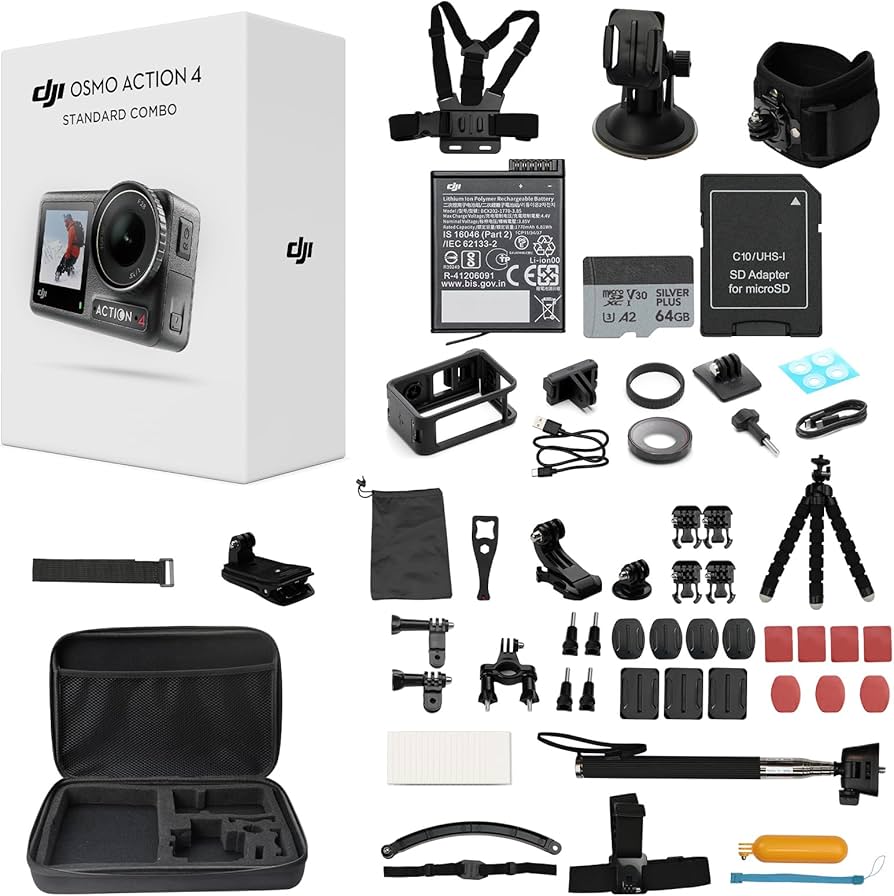Amazon.com : DJI Osmo Action 4 Standard Combo with 50 Piece