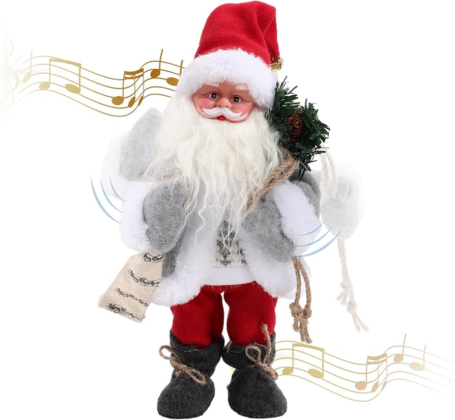 Amazon.com: Gfilay Singing Christmas Music Animated Santa Claus