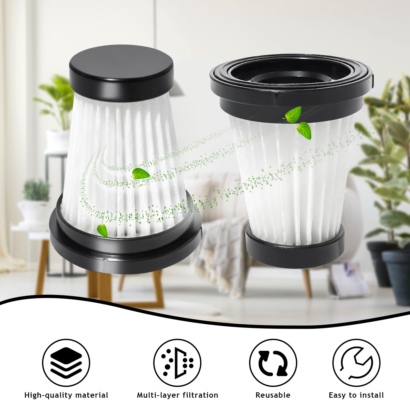 Amazon.co.jp: HEPAフィルター4個 交換用部品 Moosoo K12 K12 Pro K13