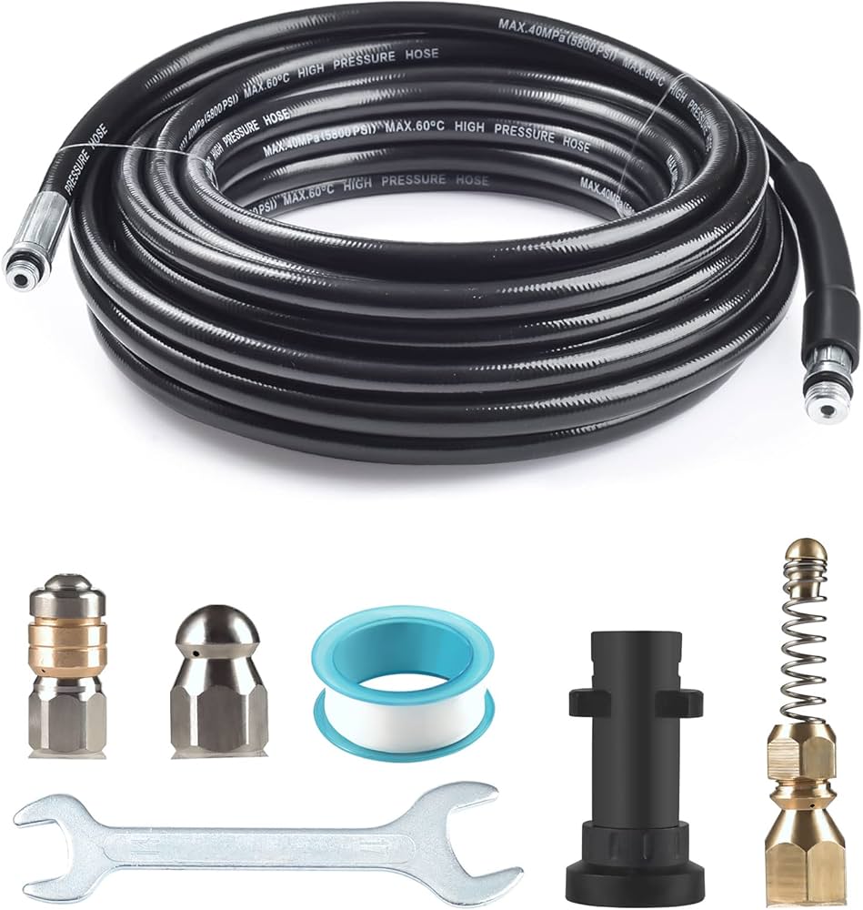 Amazon | ケルヒャー用パイプクリーニングホース 10M高圧洗浄機 逆噴射