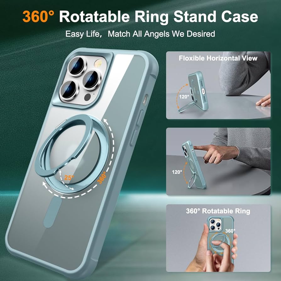 Amazon.co.jp: 360°回転スタンド付き iPhone 13 Pro ケース MagSafe