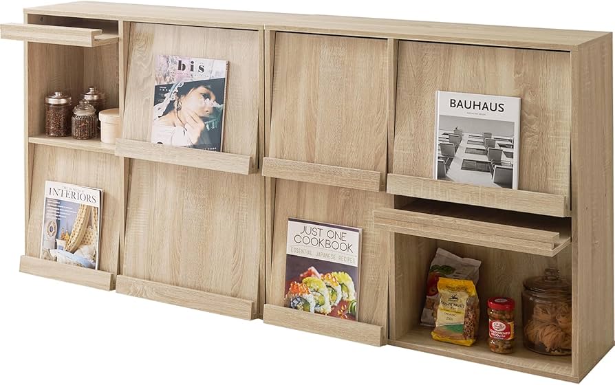 Amazon｜萩原 収納 ブックラック ディスプレイ ラック 本棚 大容量