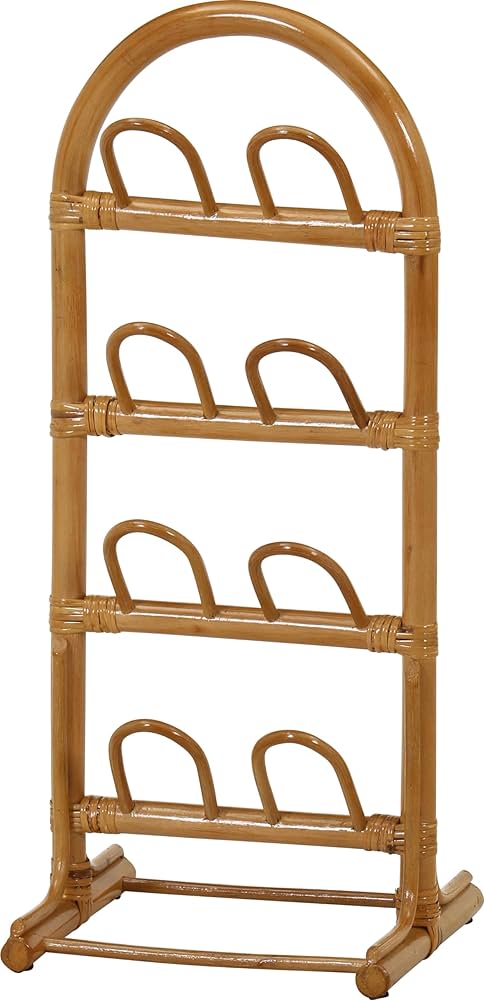 Amazon.co.jp: 不二貿易 スリッパラック ラタン 玄関収納 軽量 籐 幅30