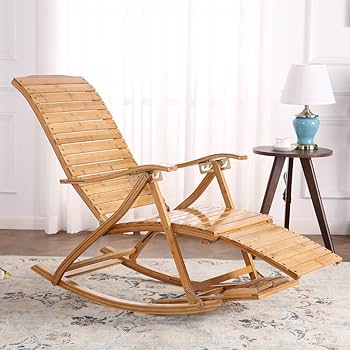 Amazon.co.jp: 竹製ロッキングチェア 大人用昼寝用チェア