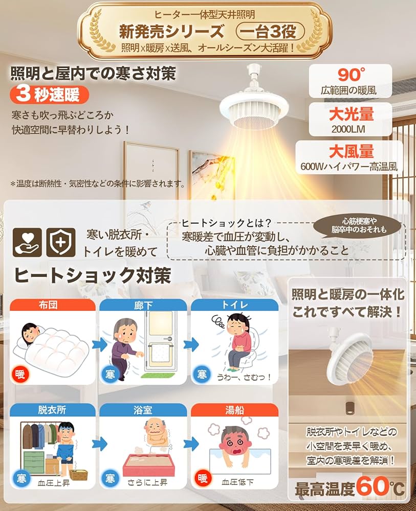 Amazon | 【PSE認証取得】SUKITEN 電気ファンヒーター ヒーター 暖房