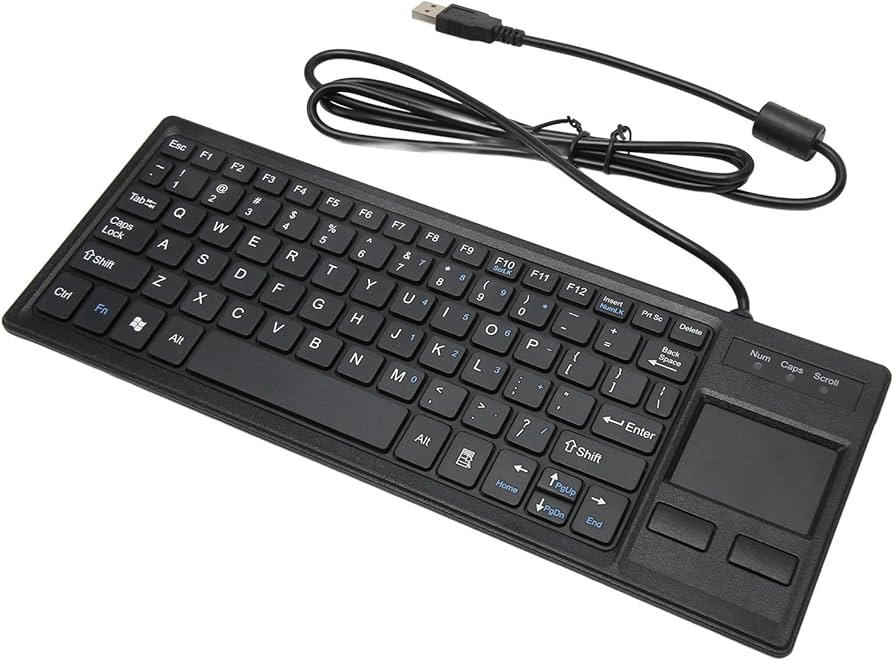 Amazon.co.jp: タッチパッド付き有線キーボード、ポータブル超薄型ミニ