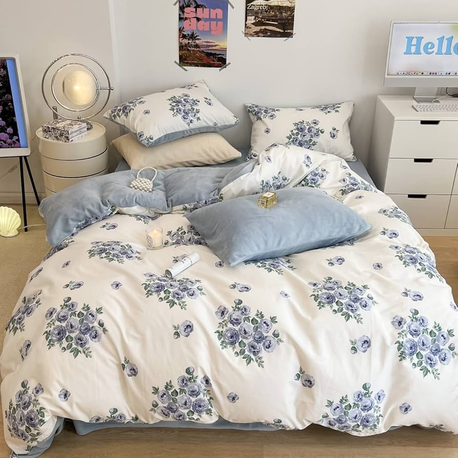 Amazon｜MMLYY 掛けふとんカバー 綿100% シングルロング花柄 掛け布団