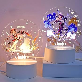 Amazon.co.jp : 原神 ナイトライト トーマ 7 色 LED アクリルスタンド