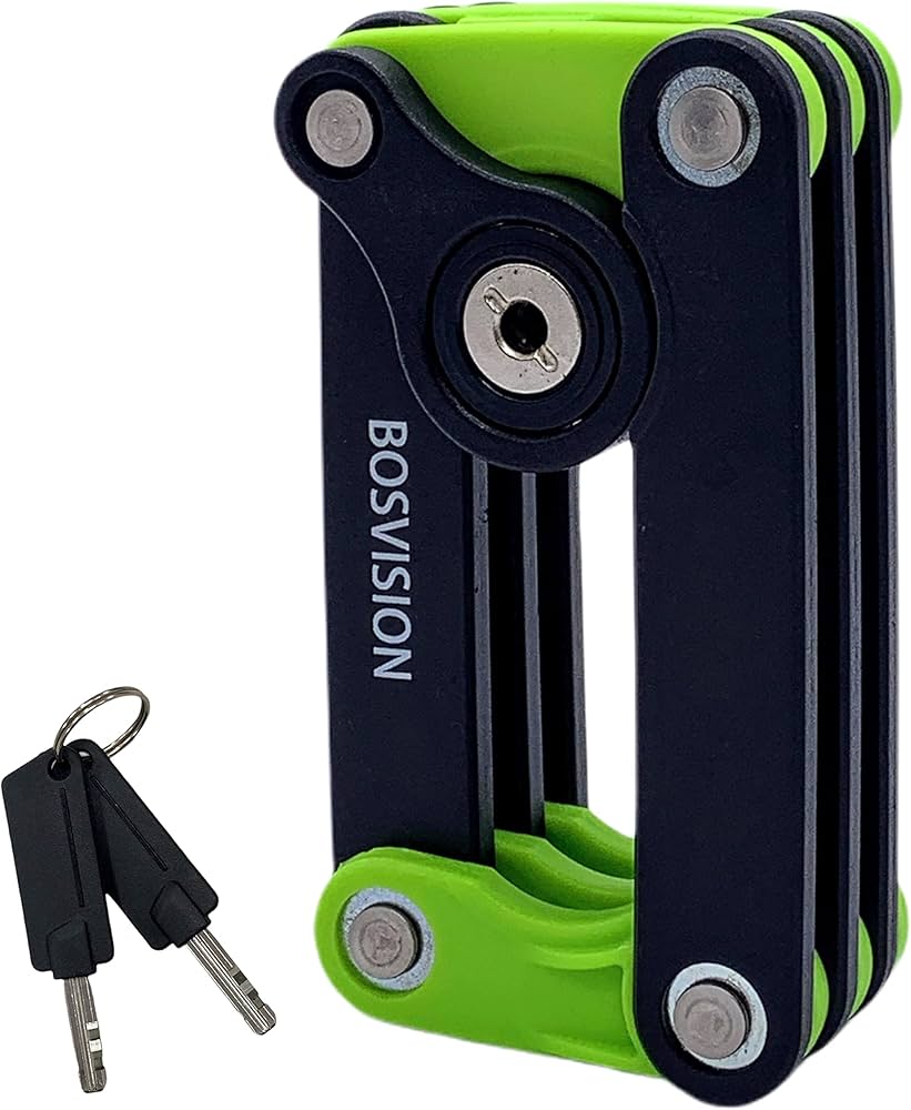 Amazon | [Bosvision] 折りたたみ自転車ロック – 高耐久盗難防止自転車